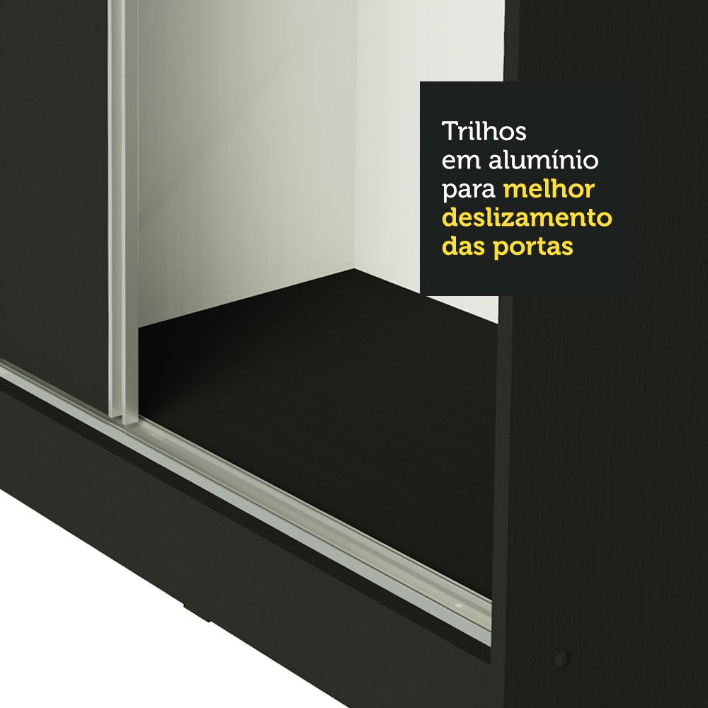 Guarda Roupa Casal 100% Mdf Madesa Royale 3 Portas de Correr - 11