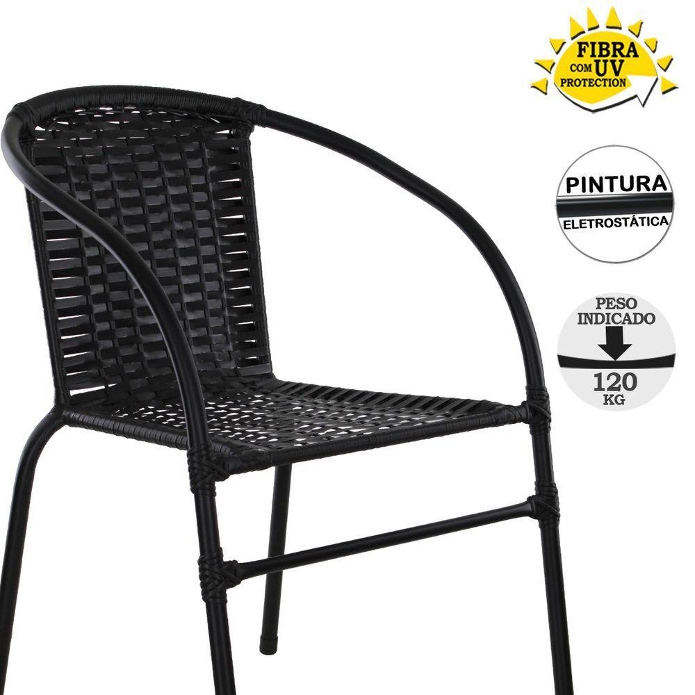 Conjunto 4 Cadeiras e Mesa com Tampo Happy Hour Edícula Área Lazer - 6
