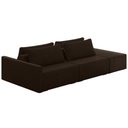 Ver imagem 2 de Sofá Ilha Modulado Milos 252cm Puff Lateral Veludo Marrom G33 - Gran Belo
