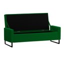 Ver imagem 2 de Recamier Bau Paris Base de Metal 1,20m Suede Verde - Inova Decorações