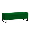 Ver imagem 1 de Recamier Bau Paris Base de Metal 1,20m Suede Verde - Inova Decorações