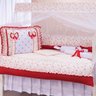 Kit Berço Americano Menina Glamour Vermelho 11 Peças - 1