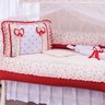 Kit Berço Americano Menina Glamour Vermelho 11 Peças - 2