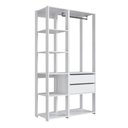 Ver imagem 3 de Guarda Roupa Modulado Closet com 2 Gavetas MDP Branco Multimóveis 100cm