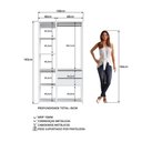 Ver imagem 4 de Guarda Roupa Modulado Closet com 2 Gavetas MDP Branco Multimóveis 100cm