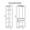 Ver imagem 6 de Guarda Roupa Modulado Closet com 2 Gavetas MDP Branco Multimóveis 100cm