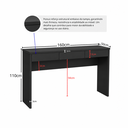 Ver imagem 4 de Balcão Buffet para Cozinha MDF 3 Gavetas Tampo Aparador Slim