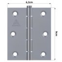 Ver imagem 2 de Dobradiça para Porta Portão Madeira Aço Zincado 3.1/2" | Aliança | Kit 03 Un