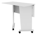 Ver imagem 2 de Escrivaninha Dobrável para Home Office com Rodízios ME4117 Branco - Tecno Mobili
