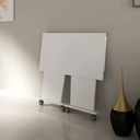 Ver imagem 3 de Escrivaninha Dobrável para Home Office com Rodízios ME4117 Branco - Tecno Mobili