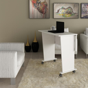 Ver imagem 4 de Escrivaninha Dobrável para Home Office com Rodízios ME4117 Branco - Tecno Mobili