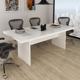 Mesa para Escritório de Reunião 2,00x1,00mcor Branco Me4119 Tecno Mobili - 1