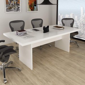 Mesa para Escritório de Reunião 2,00x1,00mcor Branco Me4119 Tecno Mobili