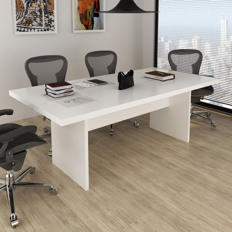Mesa para Escritório de Reunião 2,00x1,00mcor Branco Me4119 Tecno Mobili