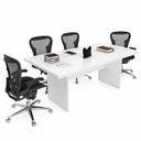Ver imagem 2 de Mesa de Reunião para Escritório 6 Lugares 200x100cm ME4119 Branco - Tecno Mobili