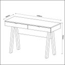 Ver imagem 4 de Mesa para Escritório com Pés Retrô 2 Gavetas ME4128 Branco - Tecno Mobili