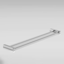 Ver imagem 2 de Toalheiro Duplo para Banheiro Escovado Troia Grego Metal 50cm