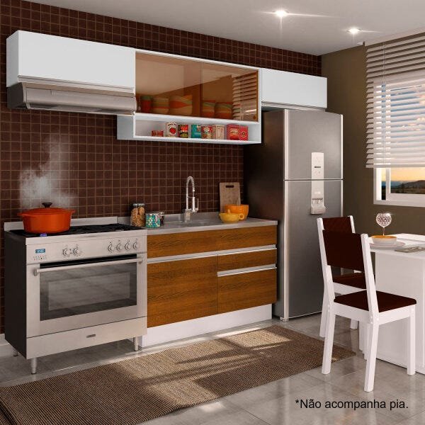 Cozinha Compacta Glamy Marina (Não Acompanha Tampo e Pia) Madesa - 2