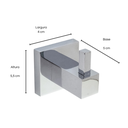 Ver imagem 7 de Cabide Simples Porta Toalhas - Gancho Parede Inox Cromado