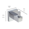 Cabide Simples Porta Toalhas - Gancho Parede Inox Cromado - 7