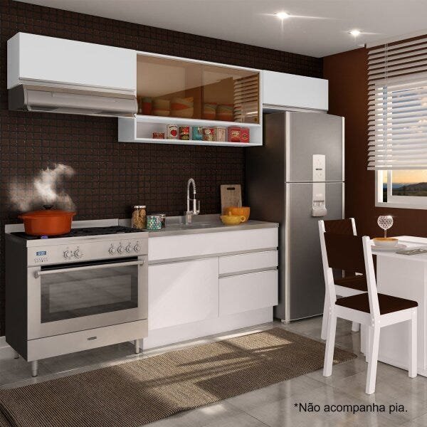 Cozinha Compacta Glamy Marina (Não Acompanha Tampo e Pia) Madesa - 2