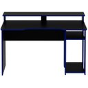 Ver imagem 2 de Mesa para Computador Gamer Espaço para 2 Monitores e Cpu Preto/azul