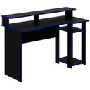 Ver imagem 4 de Mesa para Computador Gamer Espaço para 2 Monitores e Cpu Preto/azul