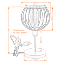 Ver imagem 2 de Luminária Mesa Abajur Mini Aramado Tangerine Preto P/décor