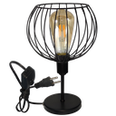 Ver imagem 1 de Luminária Mesa Abajur Mini Aramado Tangerine Preto P/décor