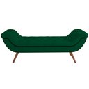 Ver imagem 5 de Kit Cabeceira Cama Box Casal 195 Cm Madrid com Puff Recamier Santorini Bouclê Verde - Lyam Decor