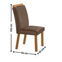 Ver imagem 3 de Mesa de Jantar Carolina Tampo 180cm MDF Vidro Canto Copo e 6 Cadeiras Athenas
