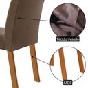 Ver imagem 5 de Mesa de Jantar Carolina Tampo 180cm MDF Vidro Canto Copo e 6 Cadeiras Athenas