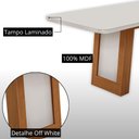 Ver imagem 6 de Mesa de Jantar Carolina Tampo 180cm MDF Vidro Canto Copo e 6 Cadeiras Athenas