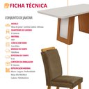 Ver imagem 7 de Mesa de Jantar Carolina Tampo 180cm MDF Vidro Canto Copo e 6 Cadeiras Athenas