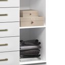 Ver imagem 7 de Comoda 5 Gavetas 1 Porta 91 Cm Milao Branco Armoveis
