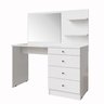 Escrivaninha Mesa Penteadeira Princesa com Espelho Branca Organizadora Quarto de Meninas - 3