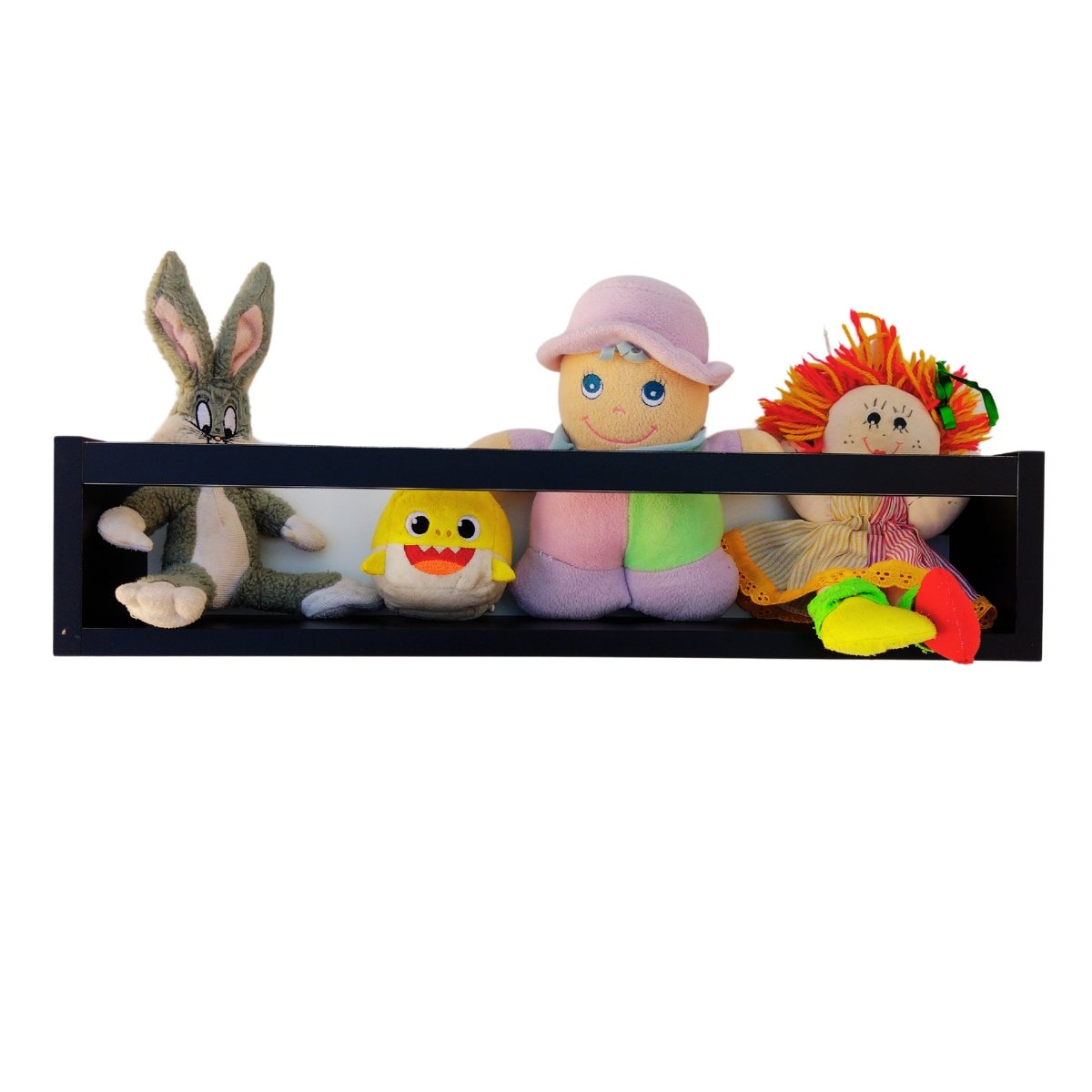 1 Prateleira Preta para Decoração Quarto de Bebê Estante Porta Brinquedos de Criança 55cm - 3