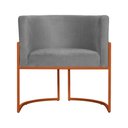 Ver imagem 2 de Poltrona Luana para Sala Base em Bronze Suede Cores - DS Estofados Cinza