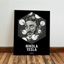 Ver imagem 6 de Kit 3 Quadro Decorativo Física Einstein Tesla Newton Ciencia 28x20cm