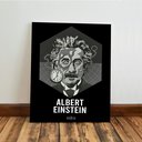 Ver imagem 5 de Kit 3 Quadro Decorativo Física Einstein Tesla Newton Ciencia 28x20cm