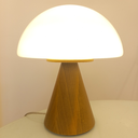 Ver imagem 2 de Abajur Cogumelo Natural A23cm 1xg9 Vidro Leitoso Madelustre