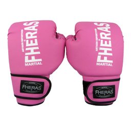 Kit Boxe Muay Thai Trad -Luva Bandagem Rápida Bucal – 08 OZ Rosa - 1
