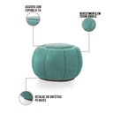 Ver imagem 5 de Sofá 2 Lugares com Puff e Poltrona Orgânica Fixa Cloud Bouclê E03 - D'Rossi Cor Azul Turquesa