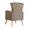 Poltrona Decorativa Melinda Pés Palito Tecido Suede Várias Cores - Qlare Estofados - Suede Capuccino - 3