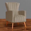 Ver imagem 2 de Poltrona Decorativa Melinda Pés Palito Tecido Suede Várias Cores - Qlare Estofados - Suede Capuccino