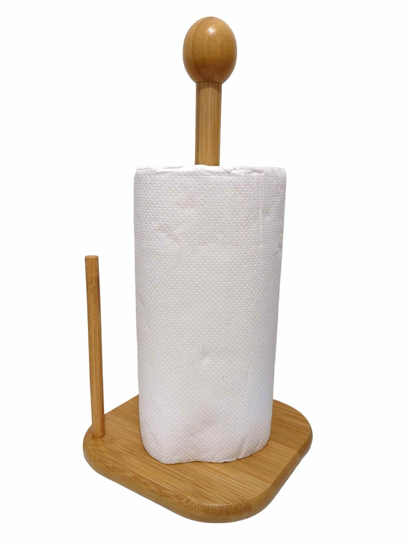 Porta Papel Toalha de Bambu 31.6cm Leao Primo - 2