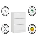 Ver imagem 2 de Cômoda 3 Gavetas Infantil Quarto de Bebe Louise Branco