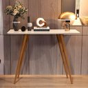 Ver imagem 1 de Aparador de Sala Off White em Mdf e Pé Palito de Madeira