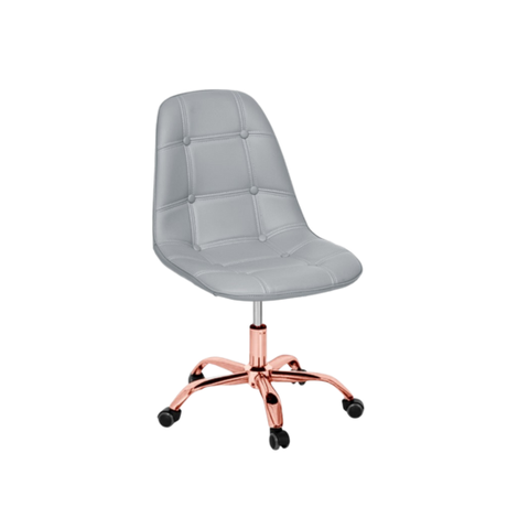 Cadeira Office Eiffel - Botonê | Cinza:rose Gold
