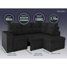 Sofá 4 Lugares Canto com Chaise Retrátil Jubileu Velosuede 2,16M (L) - 2